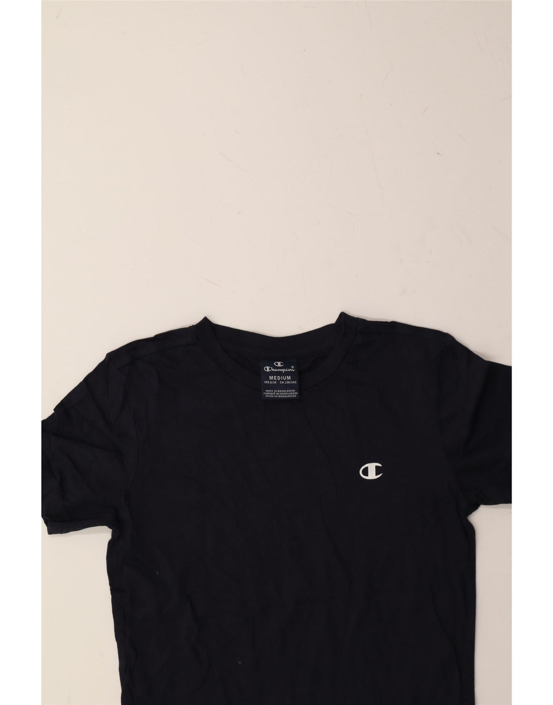 CHAMPION Boys T-Shirt Top 9-10 Years Navy Blue Cotton Vintage Champion and Second-Hand Champion from Messina Hembry 