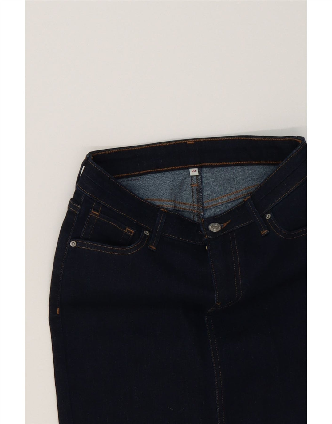 LEVI'S Womens Denim Skirt W23 2XS Navy Blue Cotton Vintage Levi's and Second-Hand Levi's from Messina Hembry 
