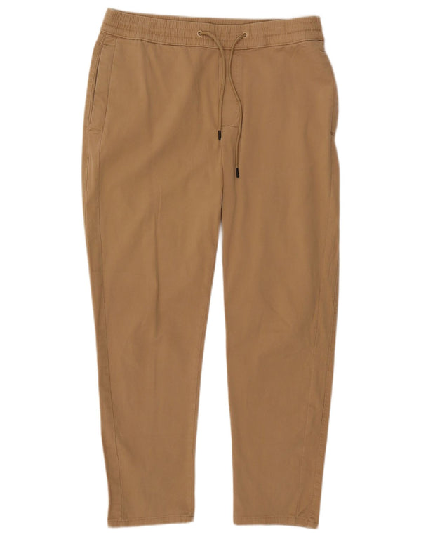 ZARA Straight Cropped Bukser Medium W31 L26 Beige Bomuld