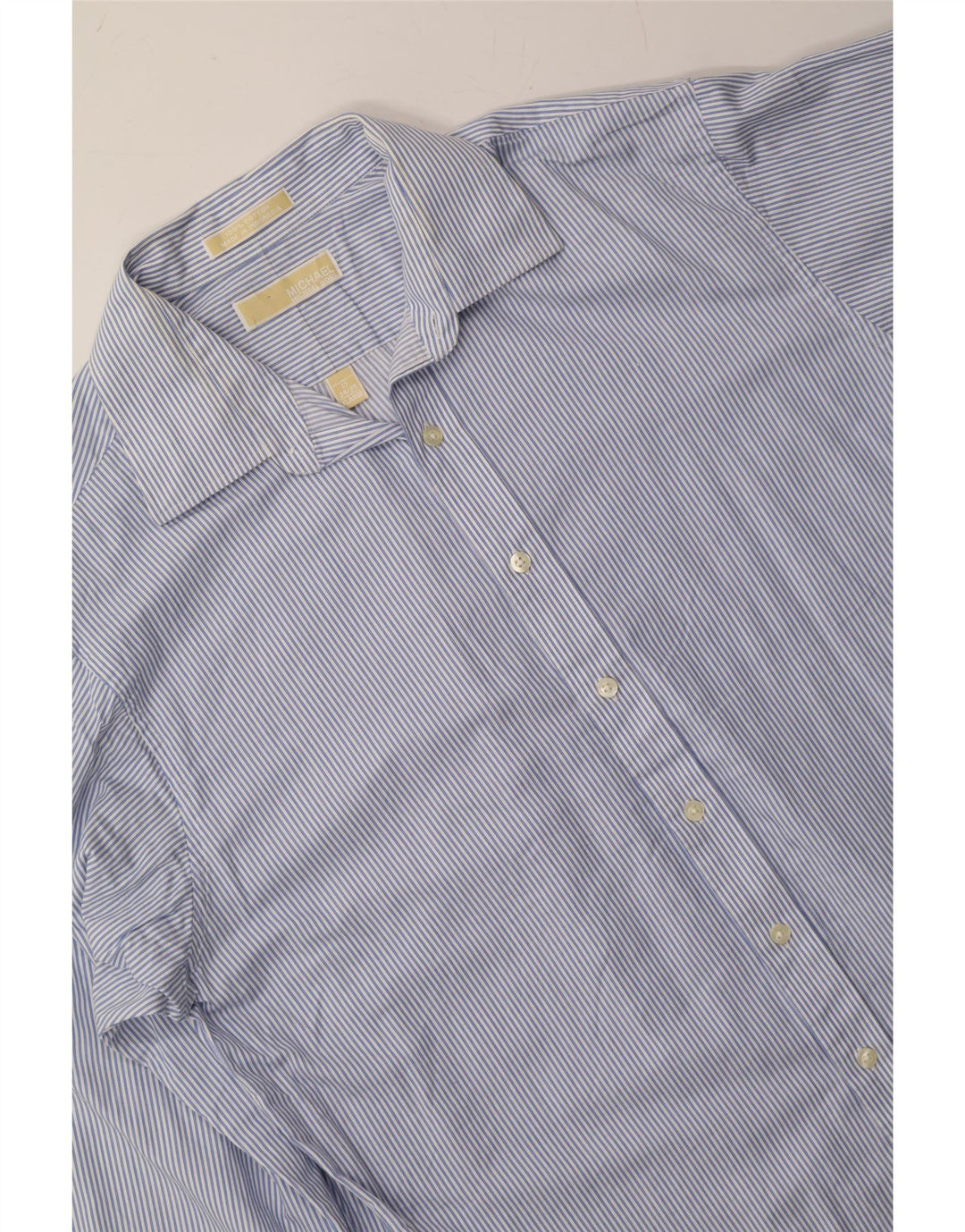 MICHAEL KORS Mens Shirt XL Blue Pinstripe Cotton Vintage Michael Kors and Second-Hand Michael Kors from Messina Hembry 
