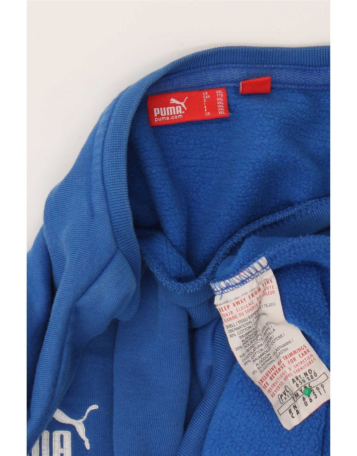 Puma Herre Sweatshirt Jumper 2XL Blå Colourblock Bomuld