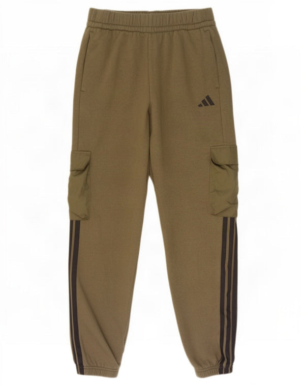 Adidas Boys Cargo træningsdragt Bukser Joggers 13-14 år Khaki Bomuld