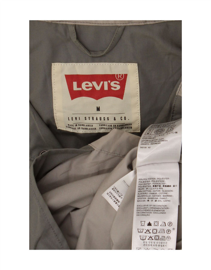 Levi's Regnjakke med hætte til mænd UK 38 Medium Green Colourblock Polyester