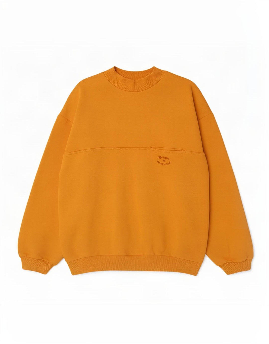Vintage herre sweatshirt jumper stor gul bomuld
