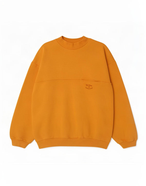 Vintage herre sweatshirt jumper stor gul bomuld