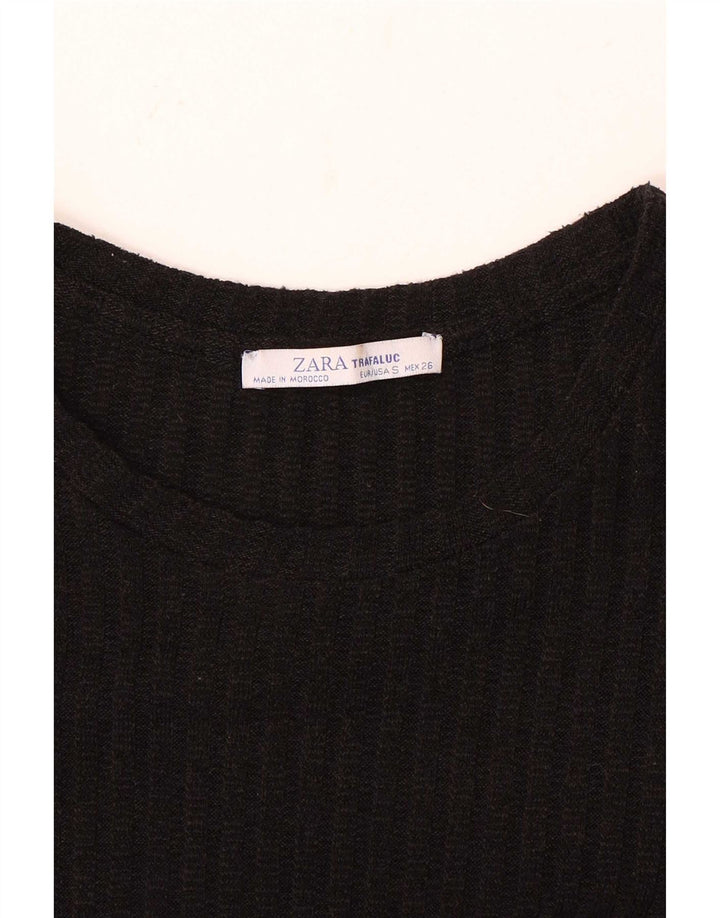 Zara Dame Jumper Dress UK 10 Small Black