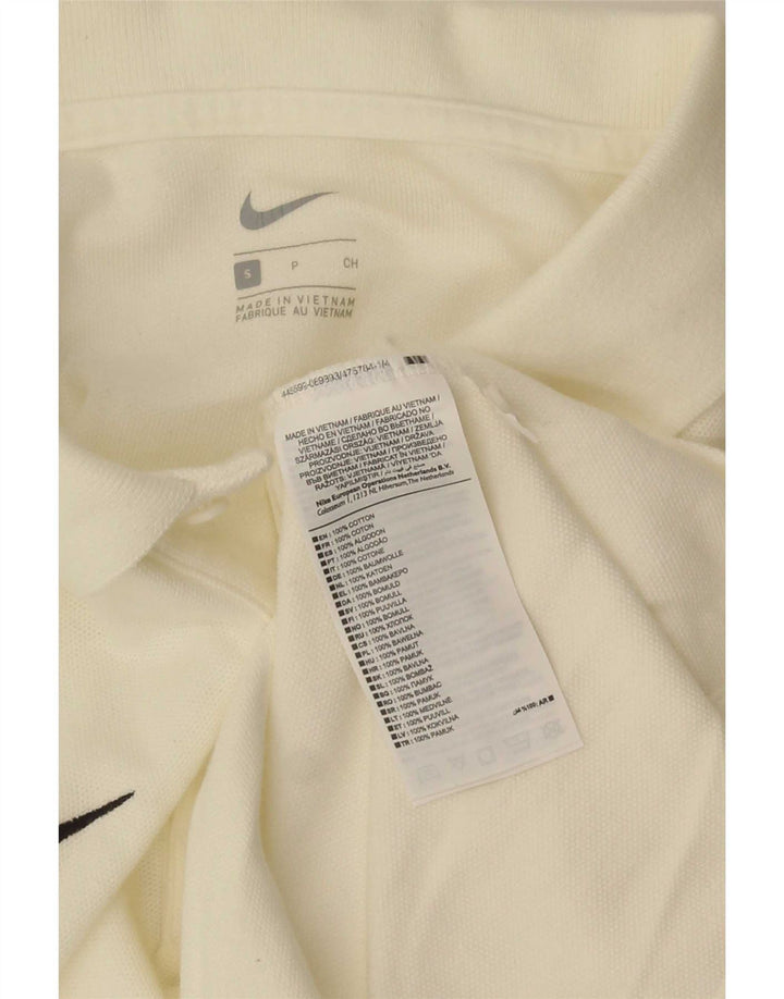 Nike Polo skjorte til mænd, lille råhvid bomuld
