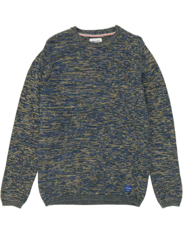 JACK & JONES Mens Crew Neck Jumper Sweater Small Blue Cotton Vintage Jack & Jones and Second-Hand Jack & Jones from Messina Hembry 