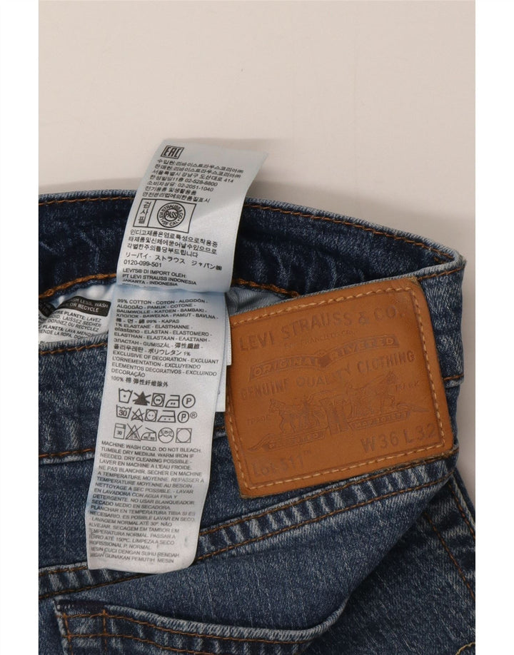 Levi's Herre 511 Slim Jeans W36 L32 Blå Bomuld