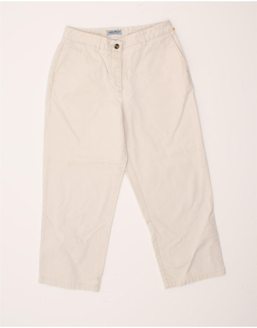 EDDIE BAUER Womens Straight Capri Trousers US 8 Medium W30 L23 White Vintage Eddie Bauer and Second-Hand Eddie Bauer from Messina Hembry 