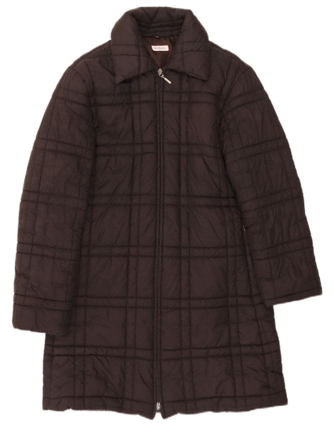 Max & Co. Polstret frakke til kvinder UK 12 Medium Brun Polyester