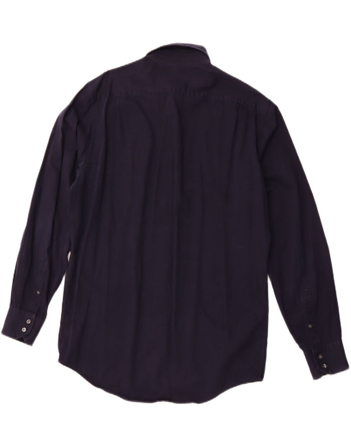 LACOSTE Herre Regular Fit skjorte str. 41 Medium marineblå bomuld