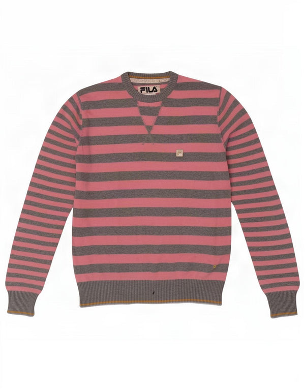 Fila Herre sweater med rund hals XS Pink Stribet bomuld