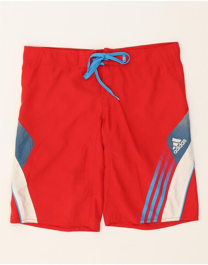 ADIDAS Mens Swimming Shorts Small Red Colourblock Vintage Adidas and Second-Hand Adidas from Messina Hembry 