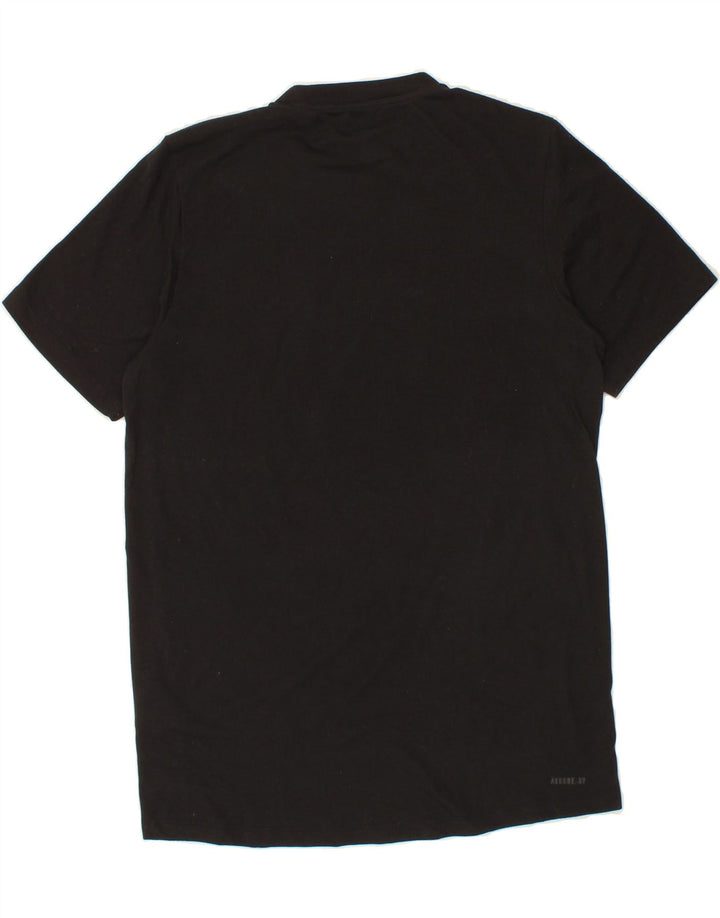 ADIDAS Mens Aeroready Graphic T-Shirt Top Small Black Polyester Vintage Adidas and Second-Hand Adidas from Messina Hembry 