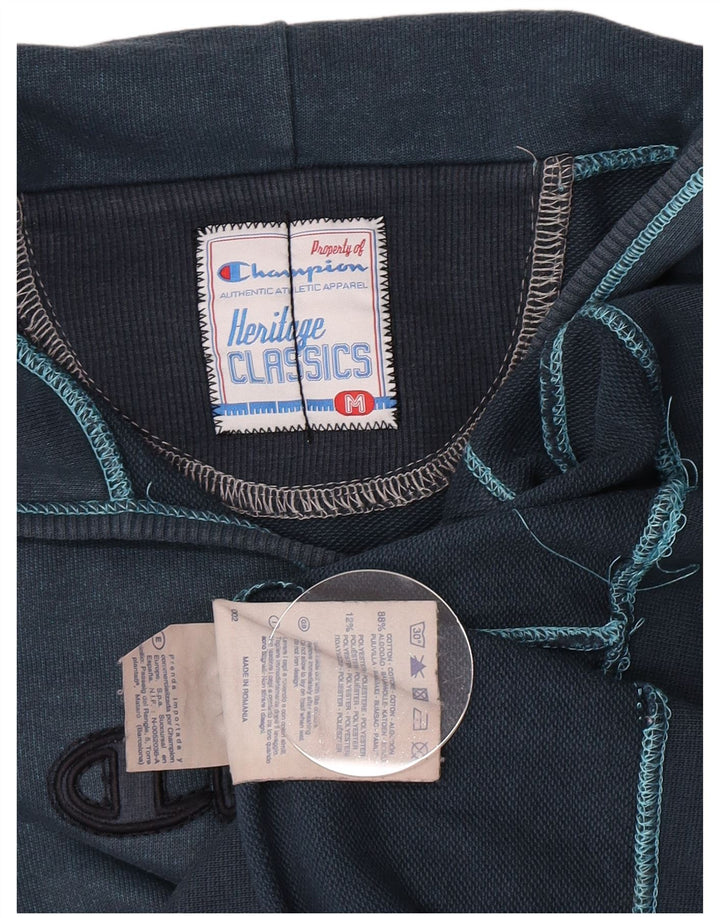 Champion Womens Heritage Classics Grafisk hættetrøje Jumper UK 12 Medium Blue
