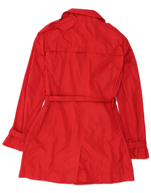 MARELLA Trench Coat til kvinder UK 10 Lille rød polyester