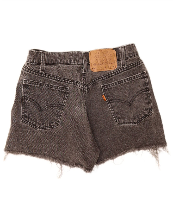Levi's Dame 550 Denim Hot Pants med høj talje W28 Mellemgrå