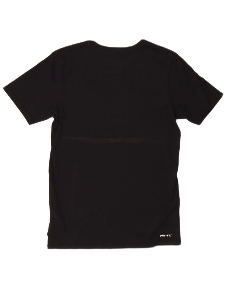 NIKE Mens Athletic Cut Graphic T-Shirt Top Small Black Cotton
