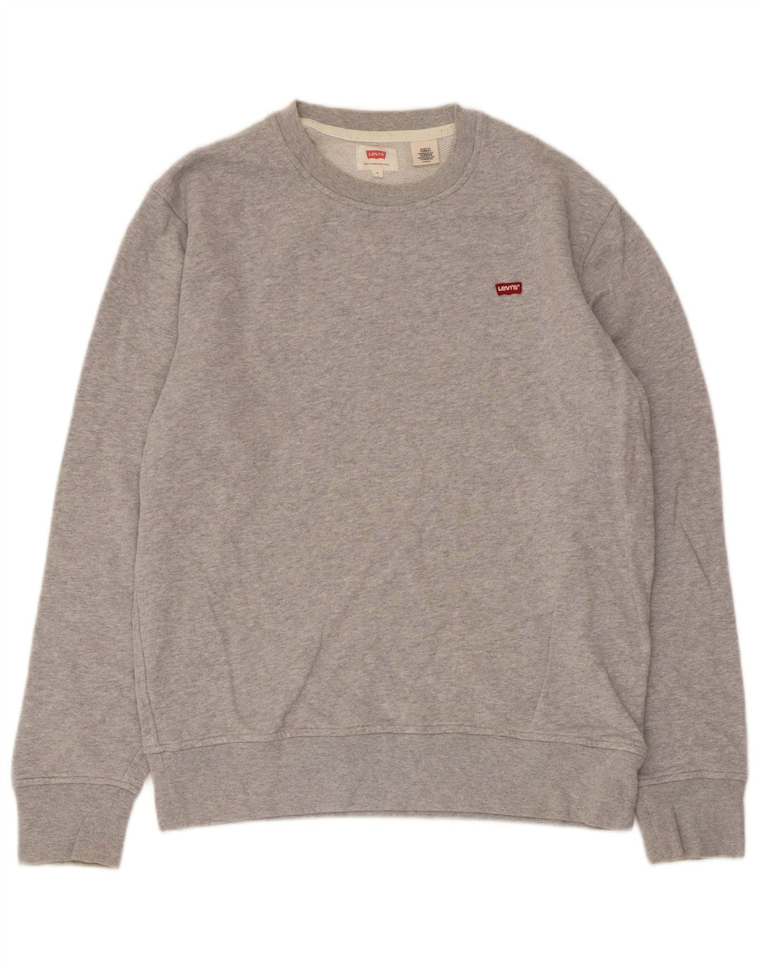 Levi's Sweatshirt-trøje til mænd, lille grå flækket bomuld