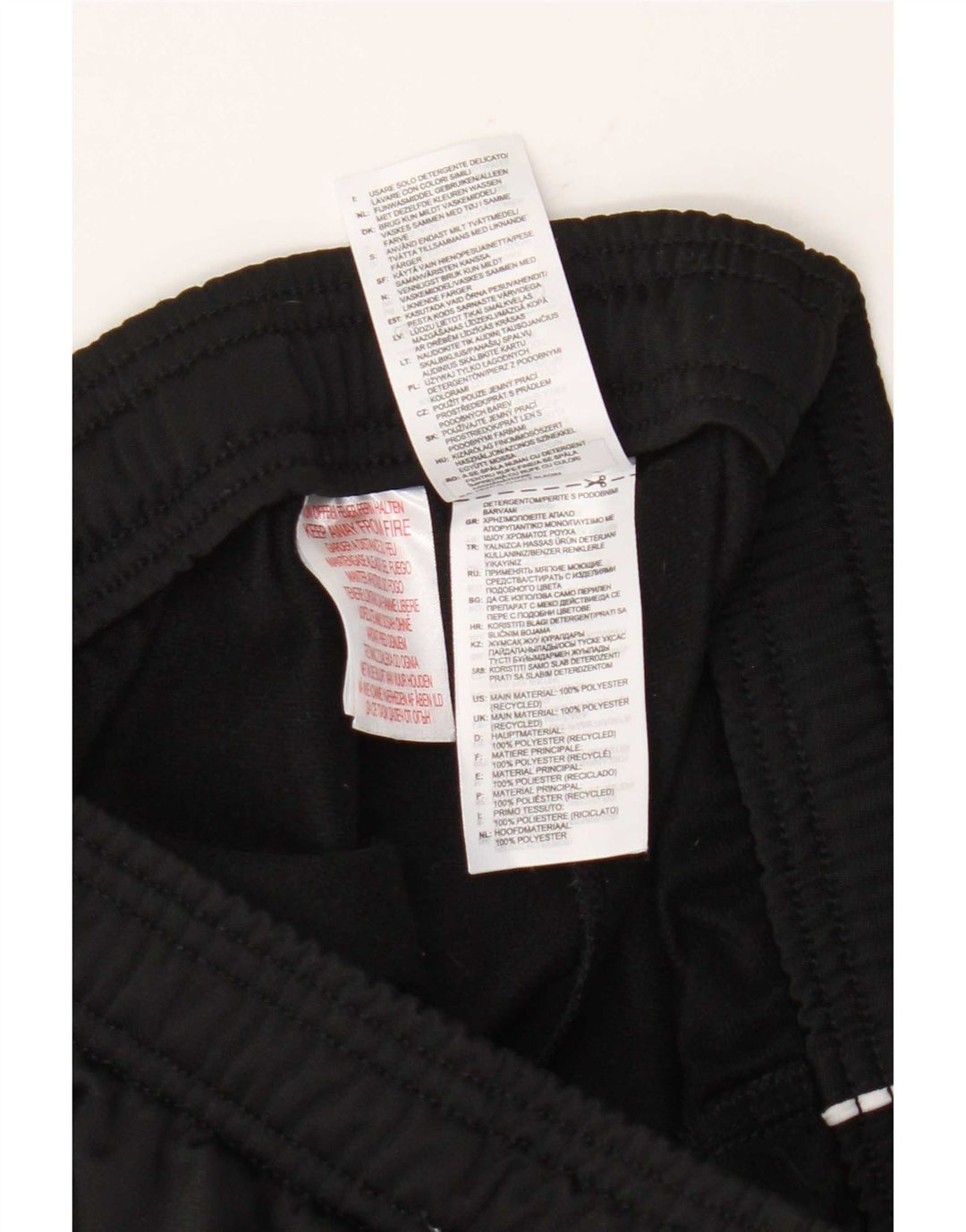 Adidas Drenge Træningsdragt Bukser Joggers 13-14 År Sort Polyester