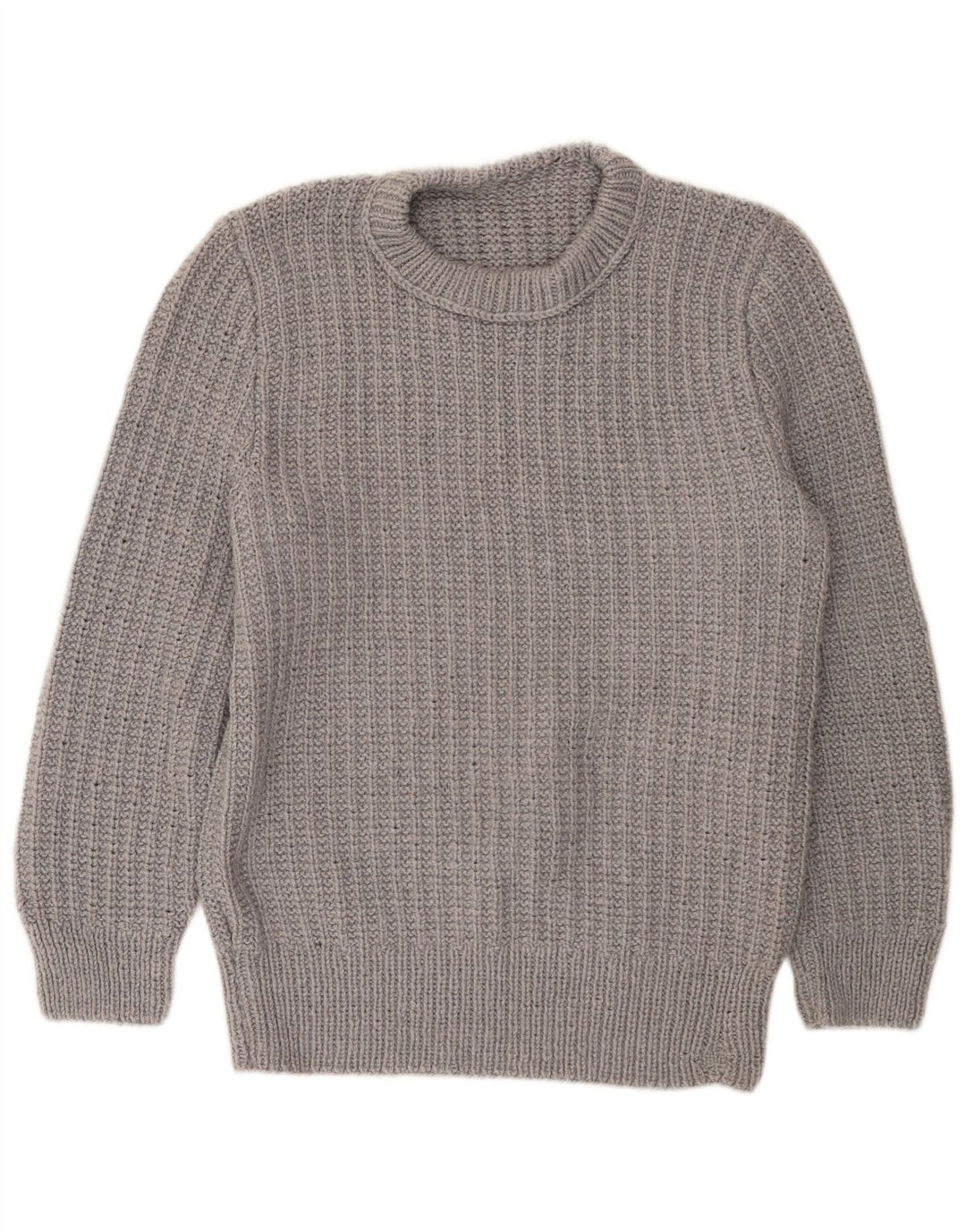 Vintage Herre Boat Neck Jumper Sweater Medium Grey