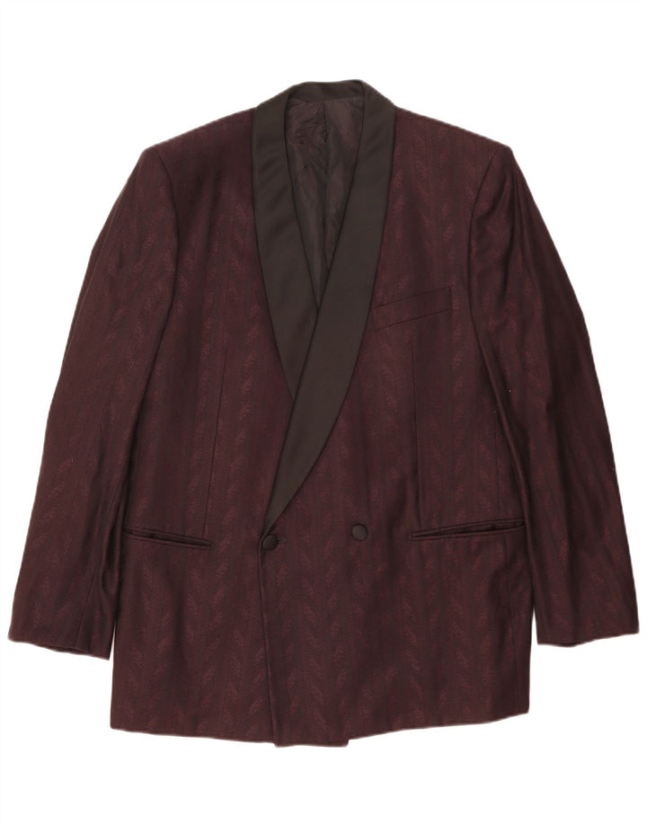 Francesco Smalto Herre Blazer Jacket IT 52 XL Maroon sildeben