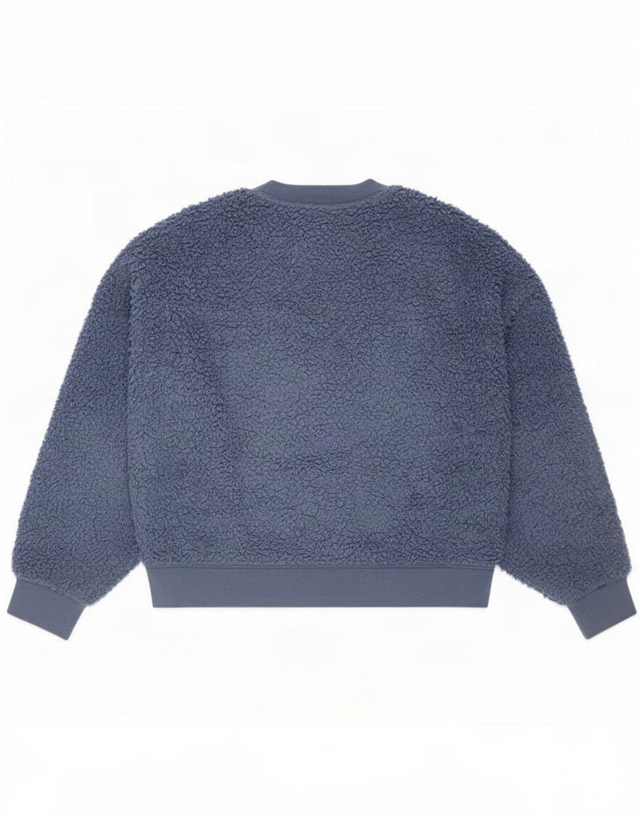Gap Dame Oversized Fleece Jumper UK 10 Small Blue Polyester