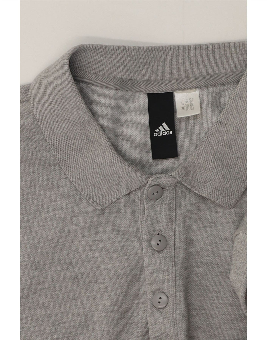 Adidas Polo skjorte til mænd, medium grå flækket