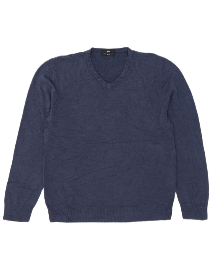 Marks & Spencer Herre Blue Harbor V-hals sweater Large Navy Blue