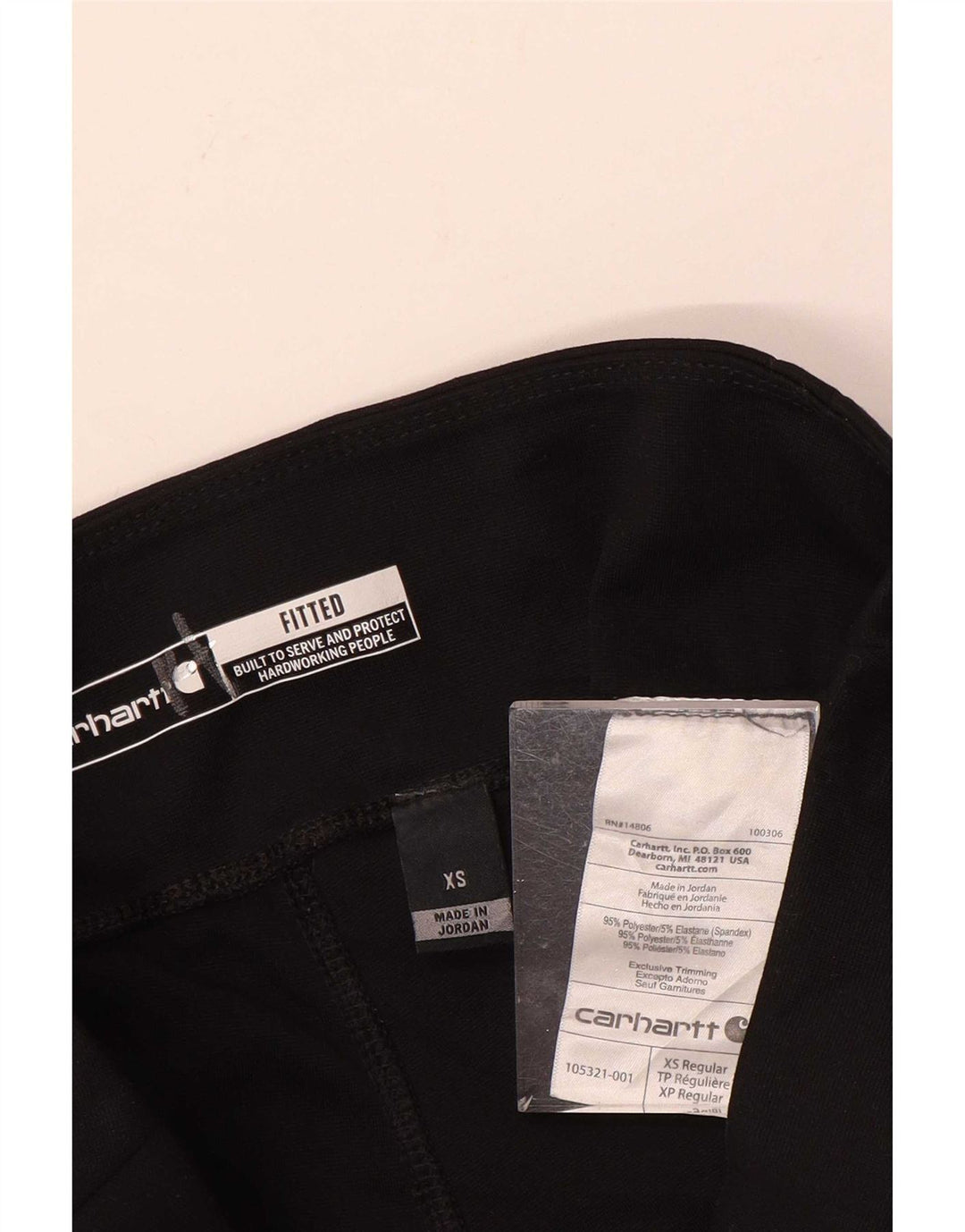 Carhartt Womens Fitted Leggings UK 6 XS Sort Polyester
