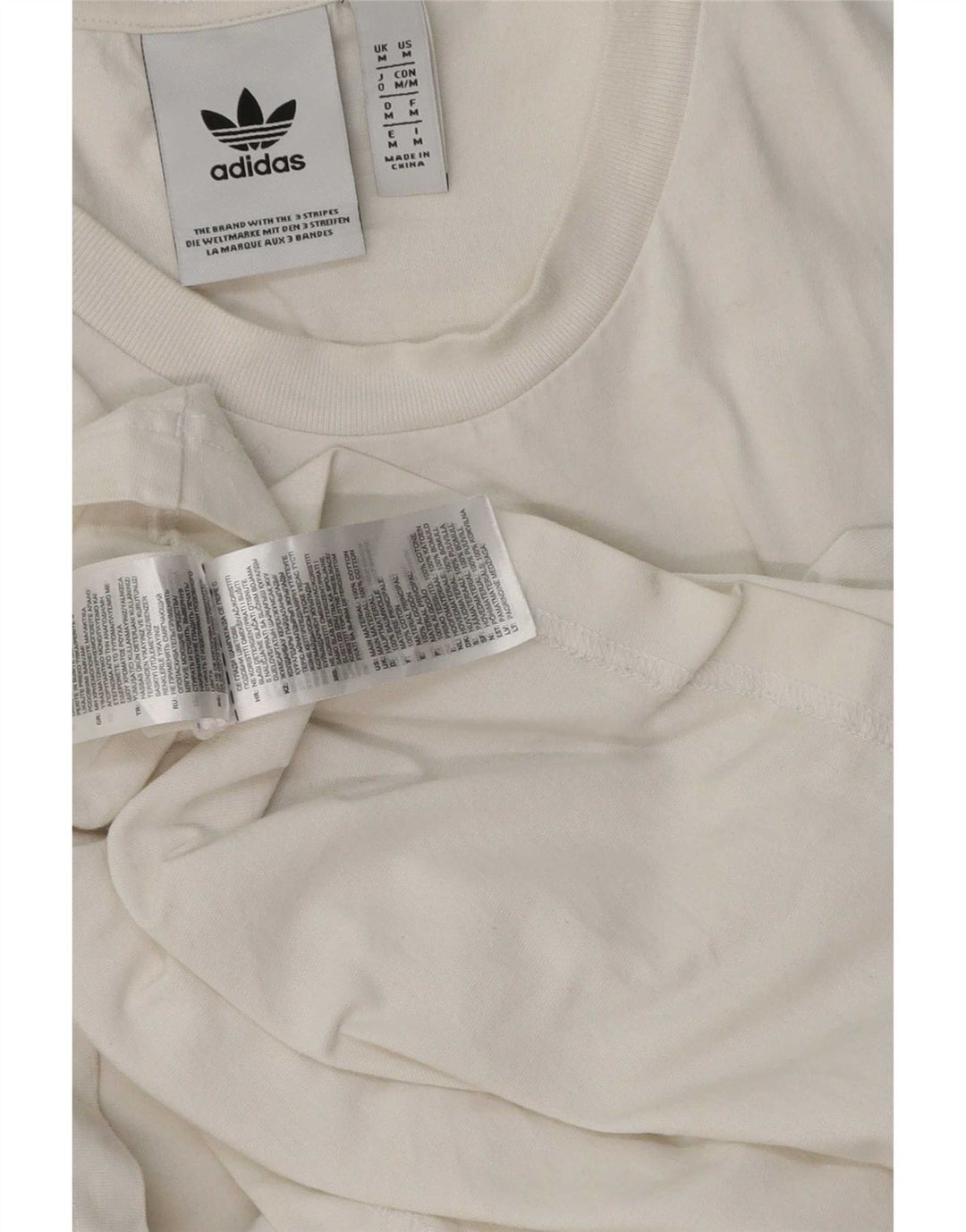 Adidas Grafisk T-shirt top til mænd Medium hvid bomuld