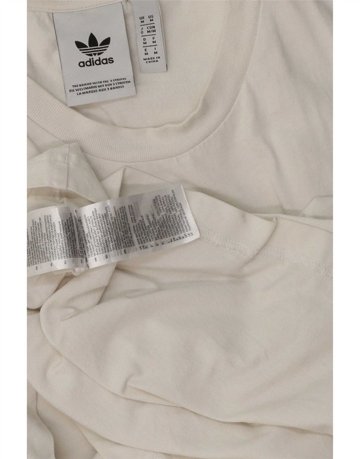 Adidas Grafisk T-shirt top til mænd Medium hvid bomuld