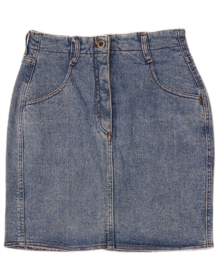 Lynlås Dame Denim Nederdel IT 44 Medium W30 Blå Bomuld