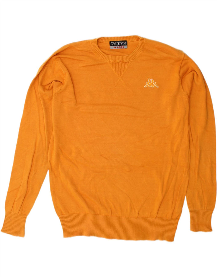 KAPPA Herre sweater med rund hals XL gul bomuld