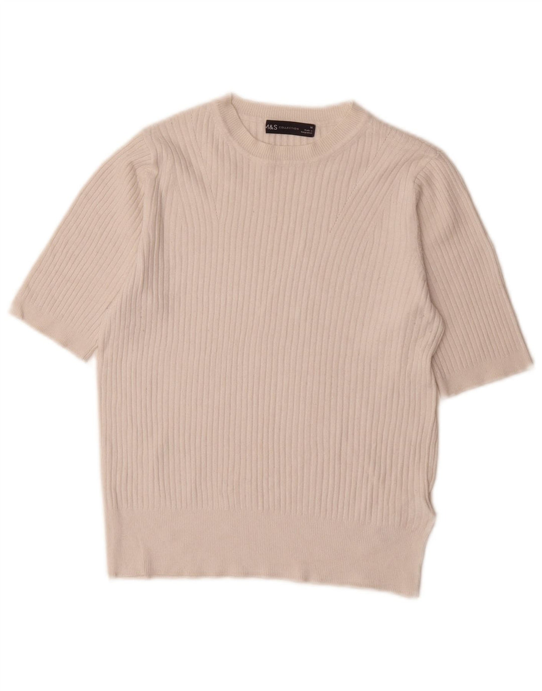 Marks & Spencer Dame Boat Neck Jumper Sweater UK 10 Small White