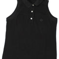 Sergio Tacchini Dame ærmeløs poloshirt UK 12 Medium Sort