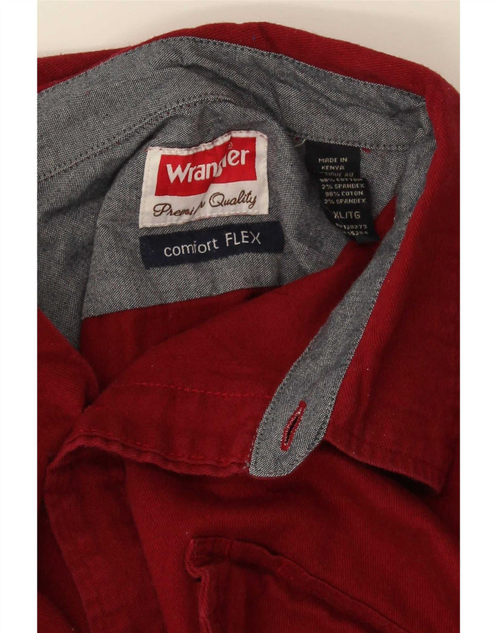 Wrangler herre Regular Fit skjorte XL rød bomuld