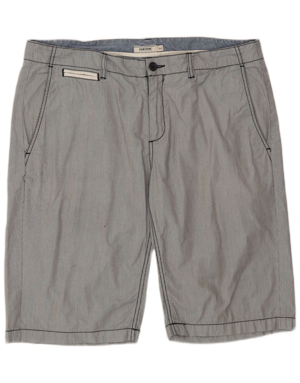 Geox Herre Chino Shorts IT 52 XL W38 Blå nålestribe