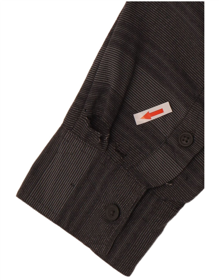 Columbia herreskjorte stor gråstribet nylon