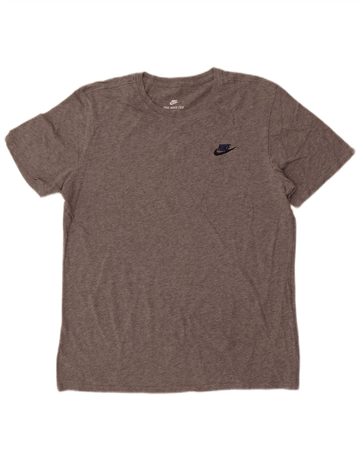 Nike Herre Athletic Cut Grafisk T-Shirt Top Stor Grå Bomuld