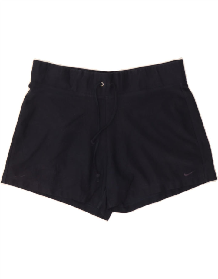 NIKE Womens Dri Fit Sport Shorts US 8/10  Medium  Navy Blue Polyester Vintage Nike and Second-Hand Nike from Messina Hembry 