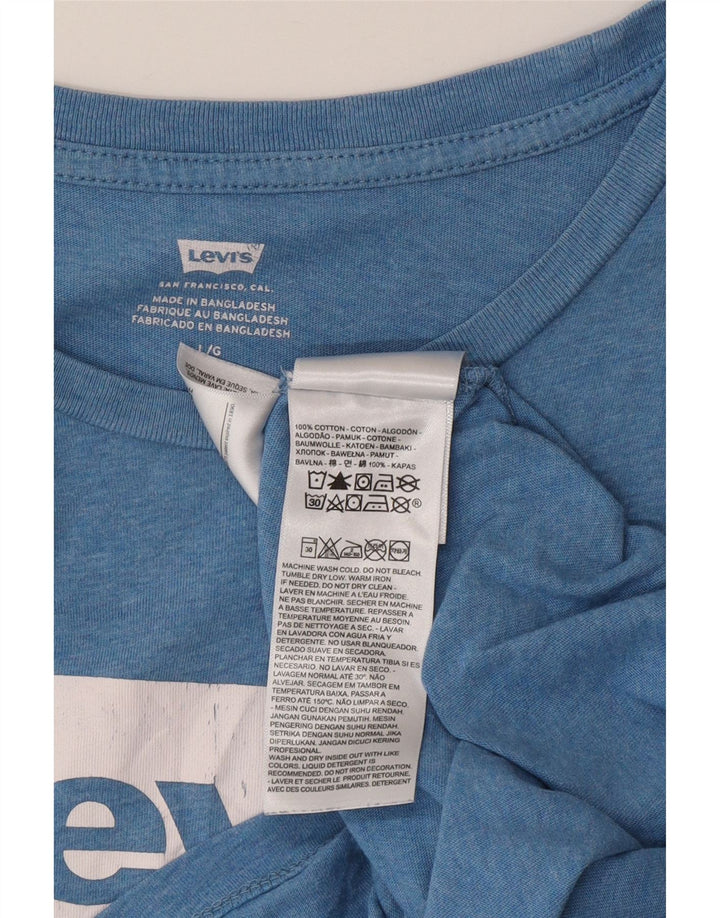 Levi's Herre grafisk T-shirt Top Stor Blå Bomuld