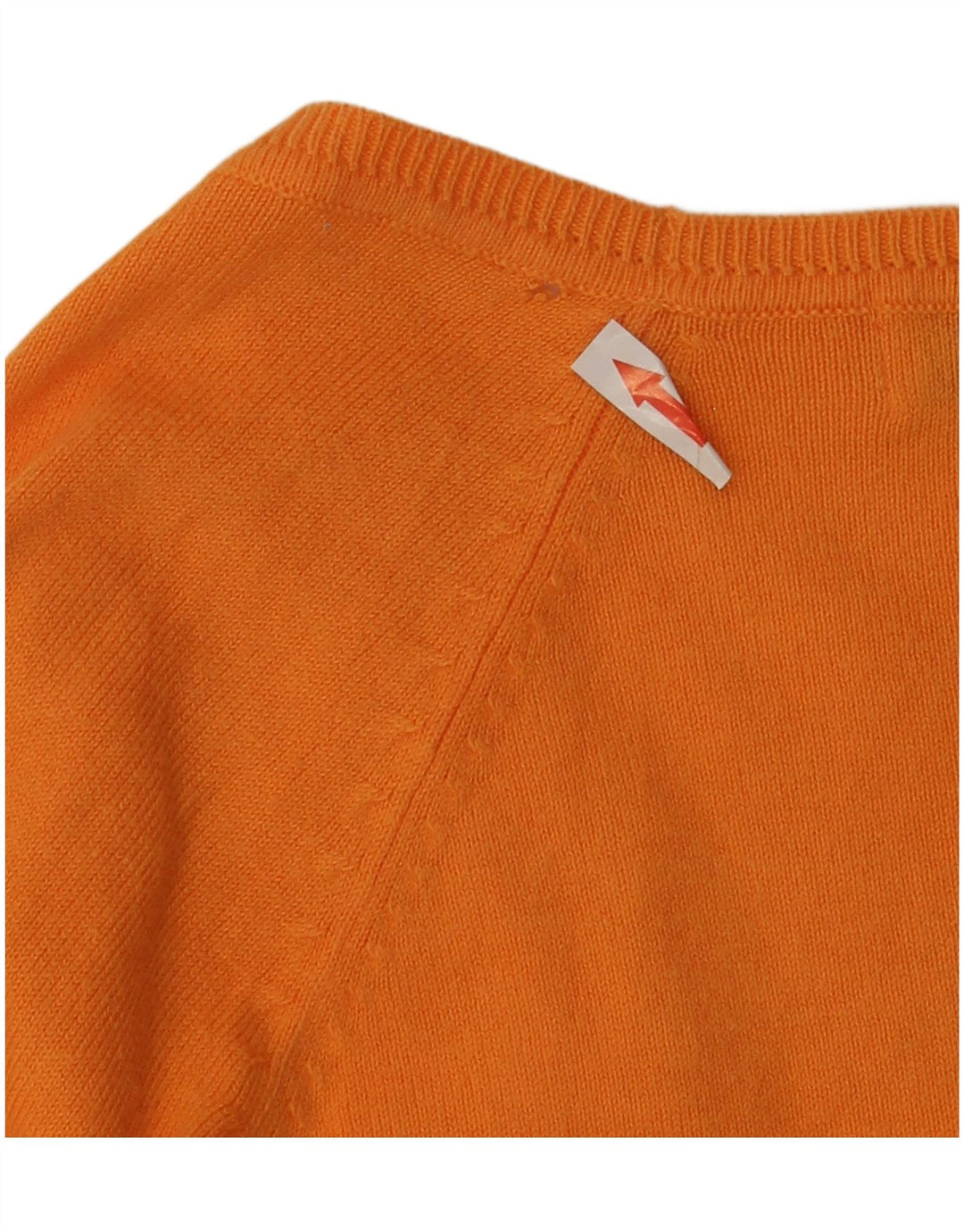 Zara Dame Cardigan Sweater UK 10 Small Orange Bomuld