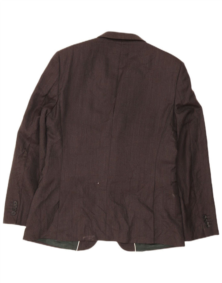 French Connection Herre 2 Button Blazer Jacket UK 42 XL Grå Uld Klassisk