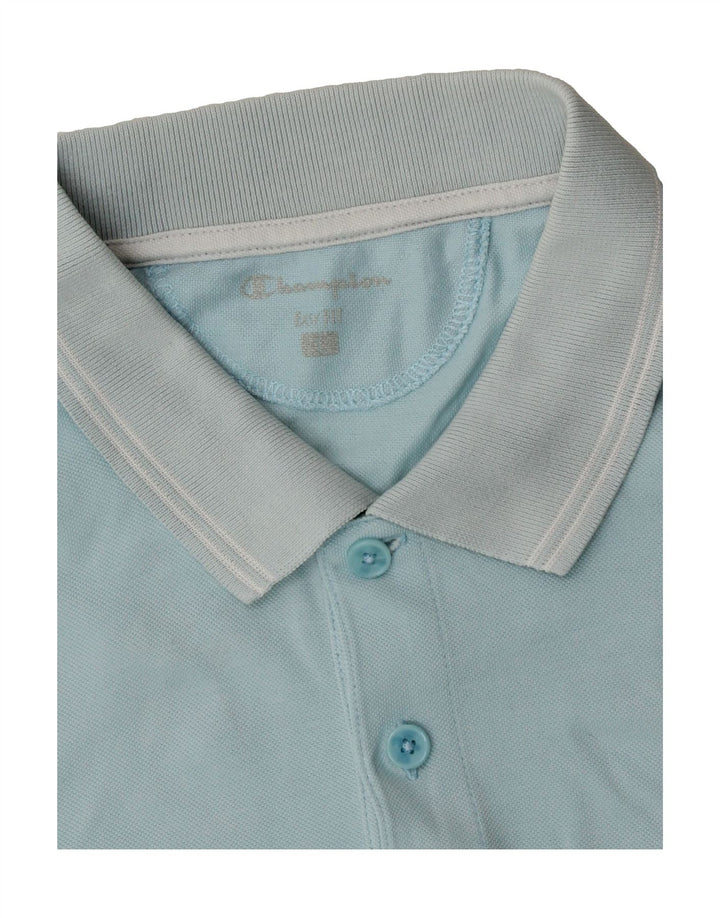 CHAMPION Mens Easy Fit Polo Shirt Medium Blue Vintage Champion and Second-Hand Champion from Messina Hembry 