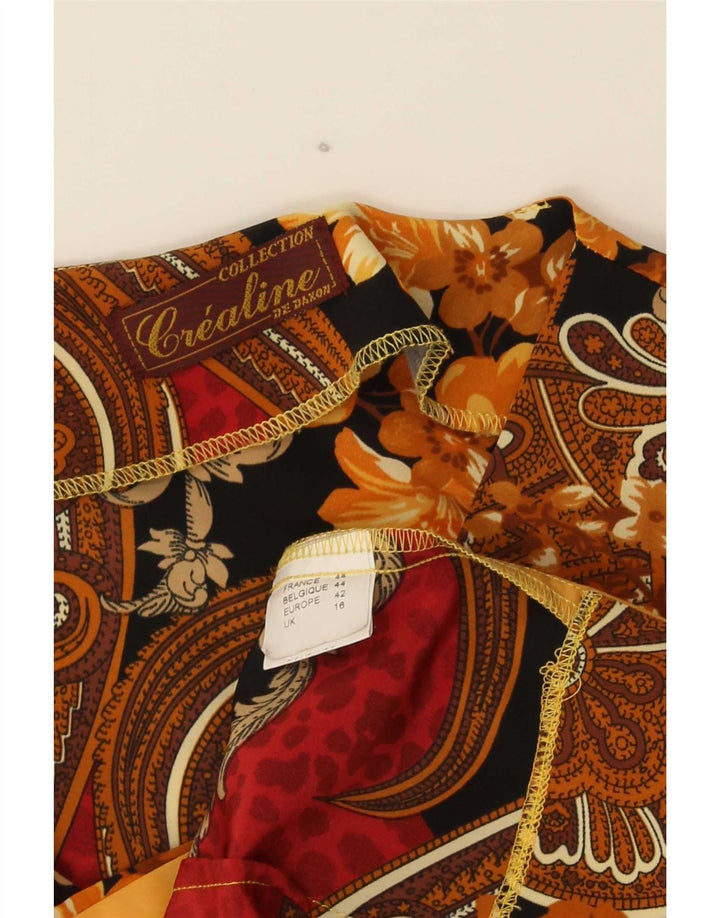 Vintage dame 5-knaps blazerjakke UK 16 Stor flerfarvet Paisley