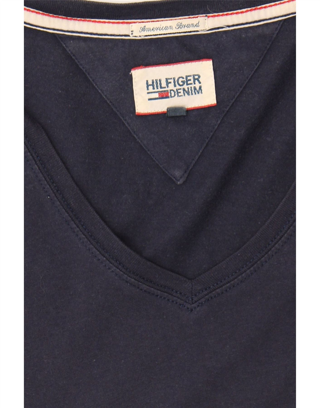 TOMMY HILFIGER Mens T-Shirt Top Medium Navy Blue Cotton Vintage Tommy Hilfiger and Second-Hand Tommy Hilfiger from Messina Hembry 