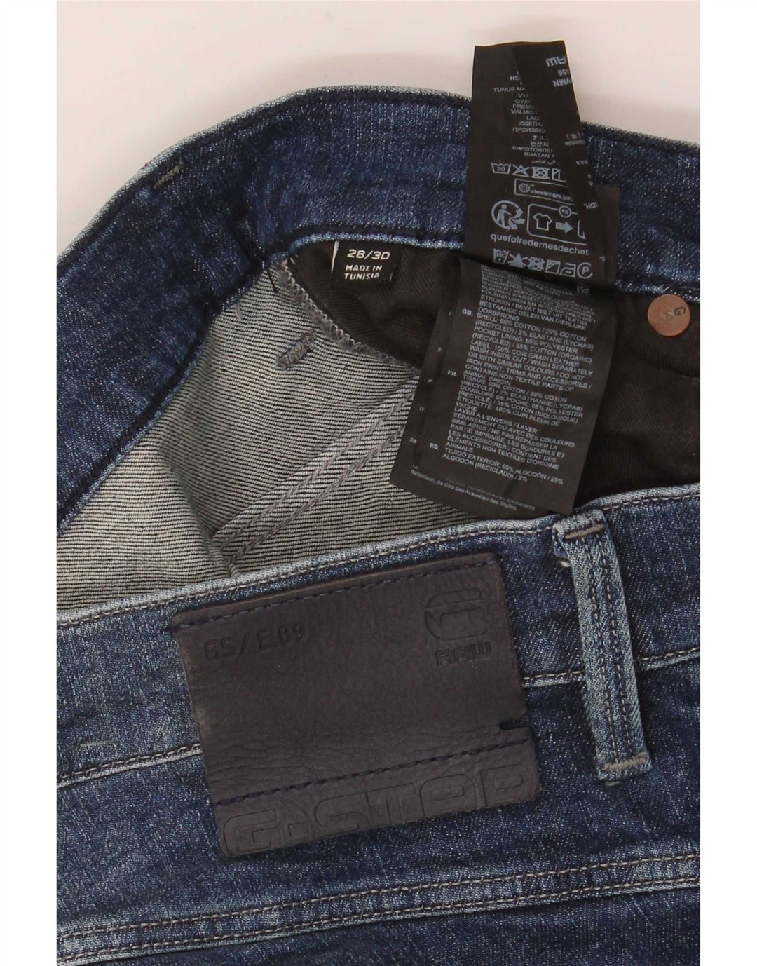 G-Star Dame Distressed Slim Jeans W28 L30 Blå Bomuld