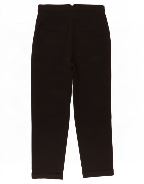 Topshop Kvinders tilspidsede Chinobukser UK 10 Small W28 L25 Sort Polyester